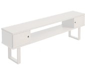 Max -mueble tv, mesa de televisión, acabado color blanco. medidas: 110 x 40 x 30 cm.