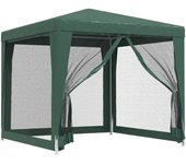 Tienda de jardín | carpa para fiestas con 4 paredes de malla hdpe verde 2,5x2,5 m cfw310778