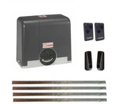 Kit motor puerta corredera clemsa ac562n con 4 metros de cremallera acero, fotocélula con batería y 2 mandos a distancia