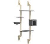 Árbol rascador para gatos de pared gris oscuro 180 cm
