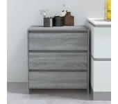 Aparador | aparador de comedor | armario de cocina de madera contrachapada gris sonoma 70x41x75 cm cfw24566