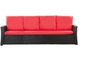 Cojines para sofá de exterior rojos cojines para sofá cojines para banco de jardín de 4-3 plazas 180x60x50cm cojines para muebles de poliratán-mix