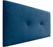 Dhome cabecero de terciopelo liso con botones alta gama moderno cabezal tapizado cama lujo dormitorio acolchado (azul, 105x60cm)
