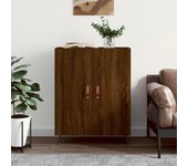 Aparador | aparador de comedor | armario de cocina de madera de ingeniería marrón roble 69,5x34x90 cm cfw71706