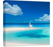 Cuadro de mar tropical - impresión sobre lienzo - dario marzi – serenity bay i - 40x40 cm