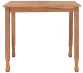 Mesa de comedor de jardín 85x85x75 cm madera maciza de teca