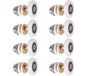 Ruedas para puerta de ducha - ruedas mampara ducha de 25mm rodamientos puertas correderas rodillo puerta 8 piezas