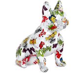 Adm - escultura de resina 'bulldog francés sentado pequeño'