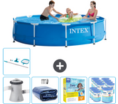 Paquete de piscina - intex - alrededor - 305x305x76 cm + accesorios cb28