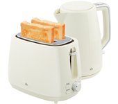 Tostador y hervidor homcom pp crema 20.4x15.6x23.3 cm