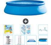 Paquete de piscina - intex - alrededor - 457x457x122 cm + accesorios cb52
