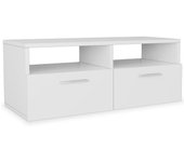 Mueble tv buffet tv diseño práctico aglomerado 95 cm blanco 2502091