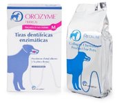 Ecuphar orozyme tiras dentífricas enzimáticas, mal aliento y placa dental - talla m (10-30 kg)