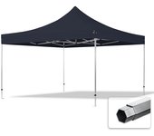 4x4 m carpa plegable, professional aluminio 40mm, ignífugo, negro