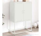 Aparador alto blanco 68,5x38,5x107 cm acero vidaxl