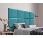 Dhome cabecero tapizado en tela acualine compuesto de paneles autoadhesivos intercambiables de cama lujo dormitorio acolchado (turquesa, 105cm)
