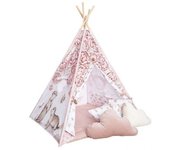 Tipi infantil peonía con cojines