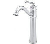 Grifo lavabo caño alto monomando retro, cromo