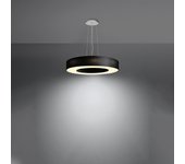 Araña astrona slim 50 negro led con bombilla 3000k - 50x50x102cm sollux