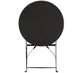 Mesa negra de acero lacado bolero 600mm. redonda gh558
