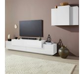 Soporte de tv mural blanco de diseño moderno stady wh