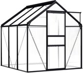 Invernadero de aluminio gris antracita 3,61 m2