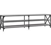 Mueble de tv sonoma de contrachapado gris 180x40x50 cm