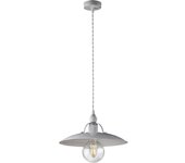 Sospensione cantina stile industrial 1 luce ferro bianco e argento
