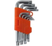 Alte serie chiavi torx t10-50 pezzi 9 con foro cromo vanadio corte - 01976
