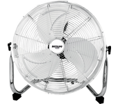 Bastilipo - ventilador industrial mediterraneo circulador de 45 cm, cabezal orientable, 100 w, cromo, 3 velocidades, cromado