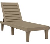 Tumbona de jardín | tumbona de exterior | silla polipropileno marrón claro 155x58x83 cm cfw599153
