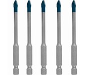 Broca de cerámica dura bosch hex-9 expert para tejados ø 5 mm - 5 piezas - 2608900598
