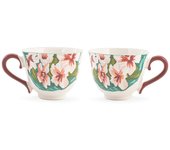 H&h set 6 tazze caff cream tea in new bone china cc 90