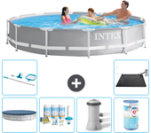Paquete de piscina - intex - alrededor - 366x366x76 cm + accesorios a1906