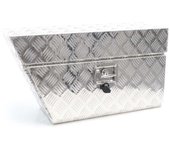 Wiltec caja de almacenamiento aluminio para camión izquierda 75x25x40cm máx. 60 litros con 2 llaves
