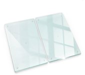 Tabla de cortar de vidrio para la cocina | juego de 2 tablas 2x30x52 cm | set práctico | corte eficiente y organizado