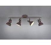 Lámpara regleta gina marrón 4 luces