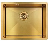 Fregadero marmara oro cepillado, 1 seno, acero inoxidable, 44x54