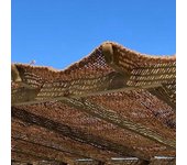 Toldo sombreo de fibra de coco 4x3 m sin anclajes 100 % natural / ideal para pérgola