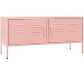 Mueble para tv de acero rosa 105x35x50 cm