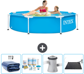 Paquete de piscina - intex - alrededor - 244x244x51 cm + accesorios cb4