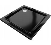Plato de ducha antideslizante 70x70cm, negro