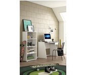 Estante para libros giacinto, biblioteca con 3 estantes ajustables, estante para libros, unidad de pared con estantes, 60x30h130 cm