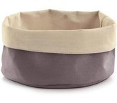 Zeller 18002 sacchetto per pane, rotondo, cotone, grigio, 0.1x20x12 cm