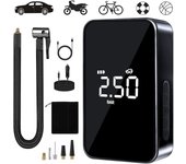 Compresor portátil 150 psi, mini inflador eléctrico 6000 mah, para neumáticos de moto, coche, bici