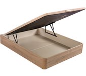 Canapé abatible storage bed, what the sleep, tapa 3d, montaje y retirada usado incluido, 2 esquinas redondeadas, alta durabilidad, natural 160x200