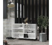 Aparador | aparador de comedor | armario de cocina de madera contrachapada blanco 103,5x35x70 cm cfw74966