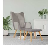 Sillón de relajación con taburete tela topo