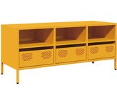 Mueble para tv acero laminado en frío amarillo 101,5x39x43,5 cm