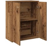 Aparador | aparador de comedor | armario de cocina de madera contrachapada madera envejecida 60x30x75 cm cfw56975